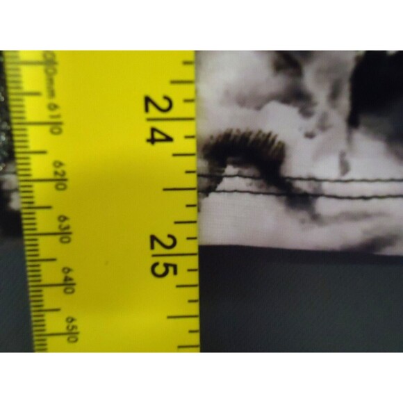 Jennifer Lopez Black Gray Print Shimmer Cold Shoulder Blouse Women Size Small - Picture 10 of 11